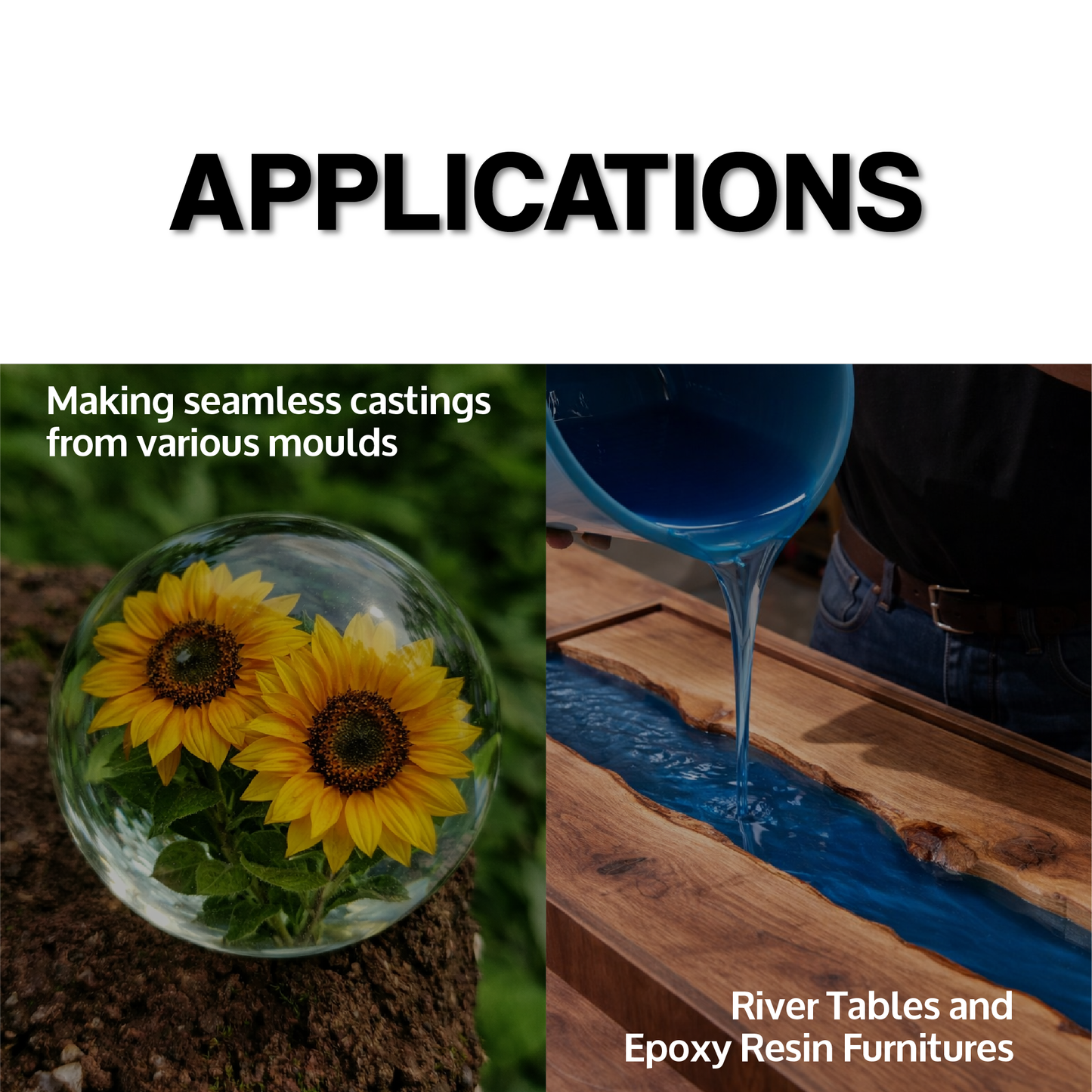 CRYSTAL CLEAR  Epoxy Resin - Low Viscosity ( 3:1 )