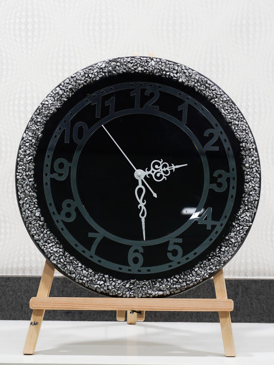 Resin Black Wall Clock